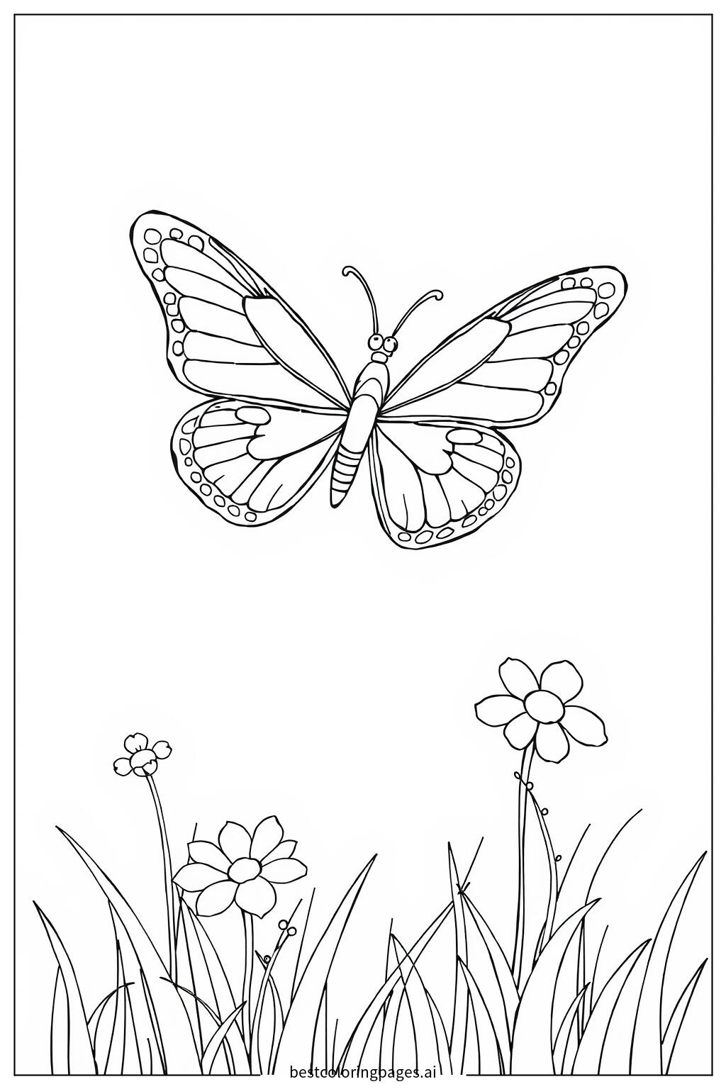 Butterfly in meadow