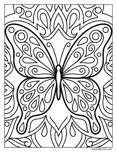 Trang Tô Màu Bướm Mandala