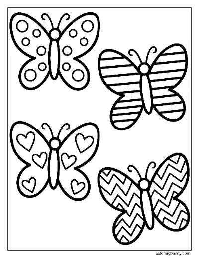 Trang Tô Màu Họa Tiết Bướm