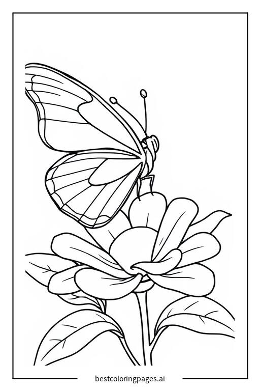 Butterfly perched on a flower
