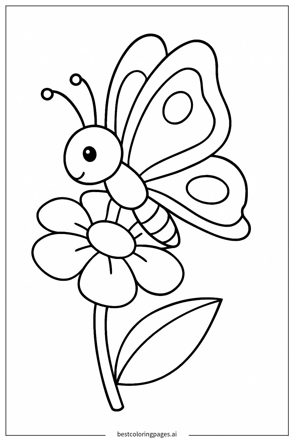 Butterfly resting on flower