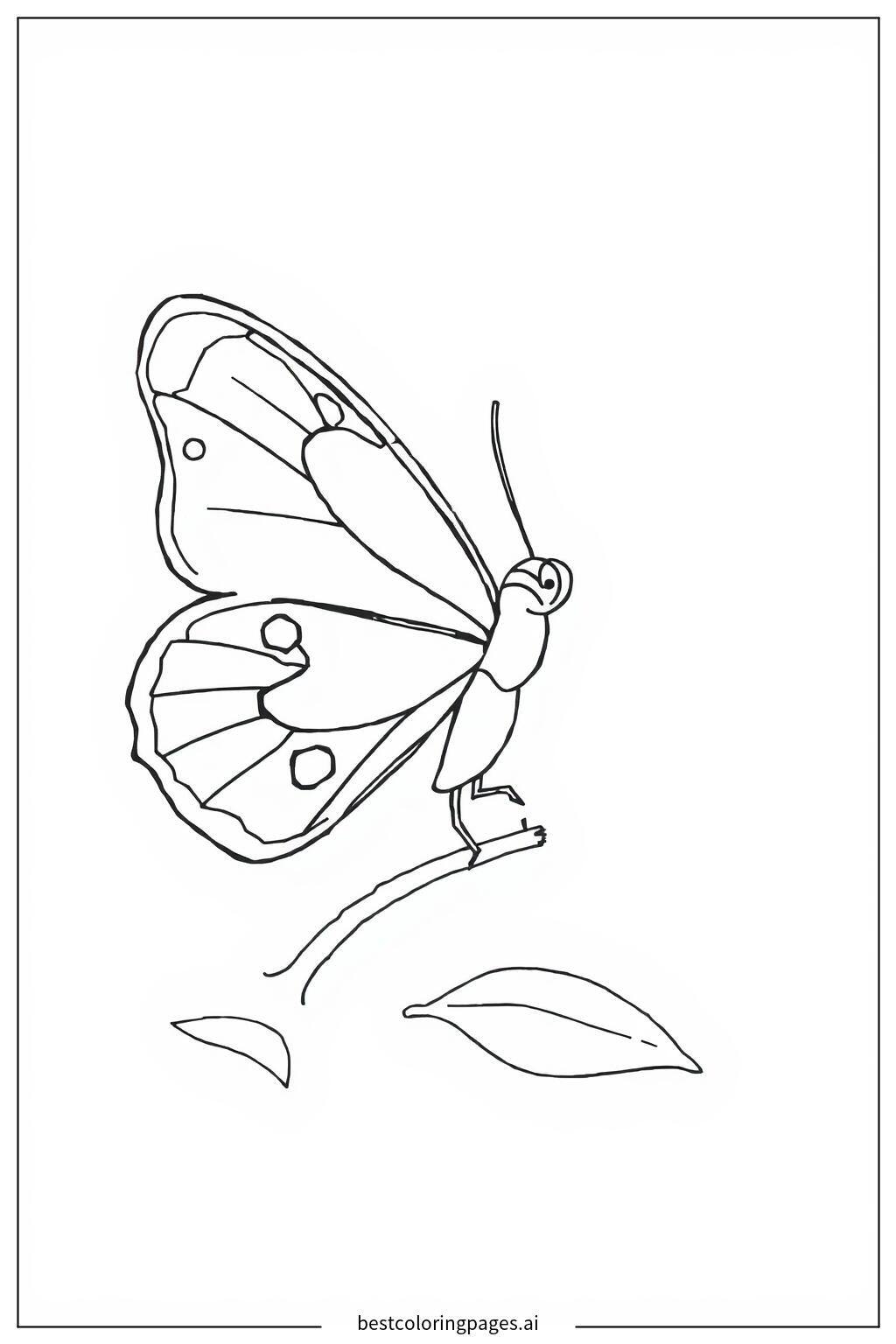 Butterfly side view