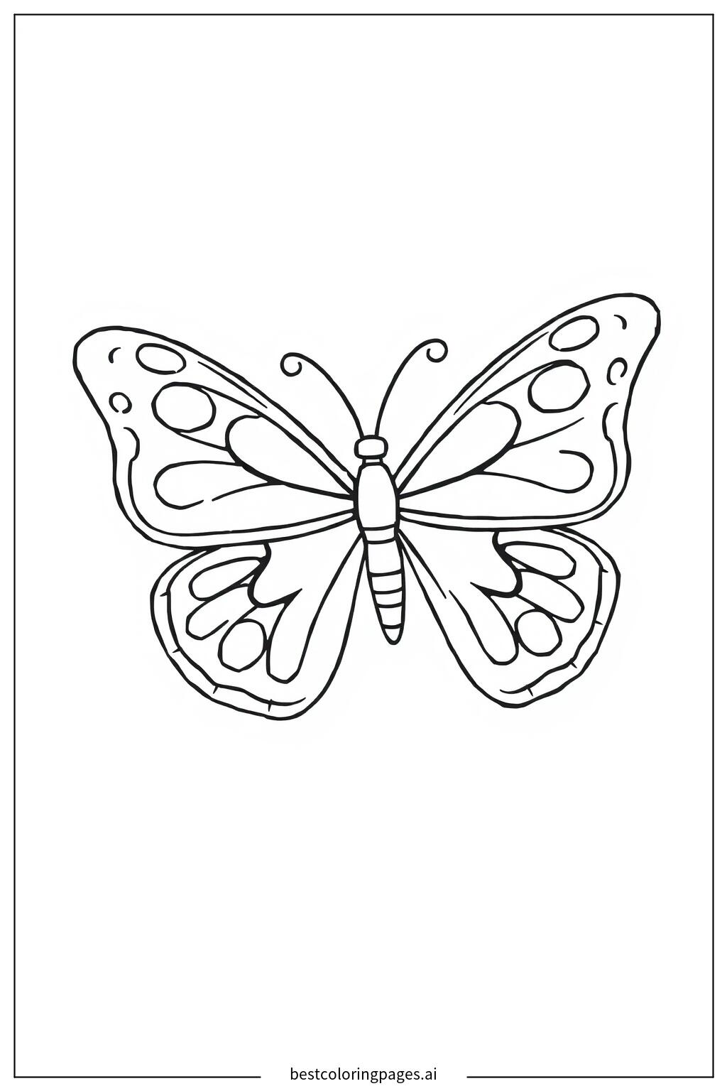 Butterfly with dotted patterns