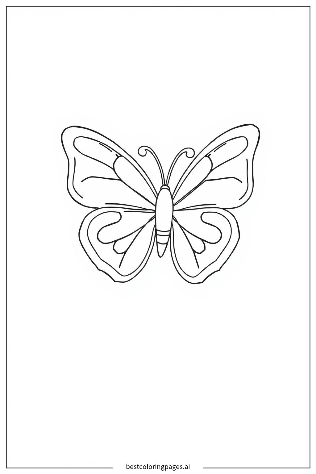 Butterfly with heart shaped wings