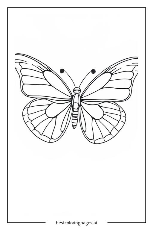Butterfly with open wings