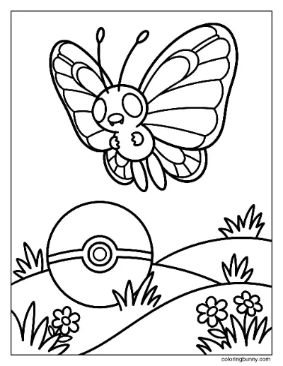 Trang Tô Màu Pokémon Butterfree
