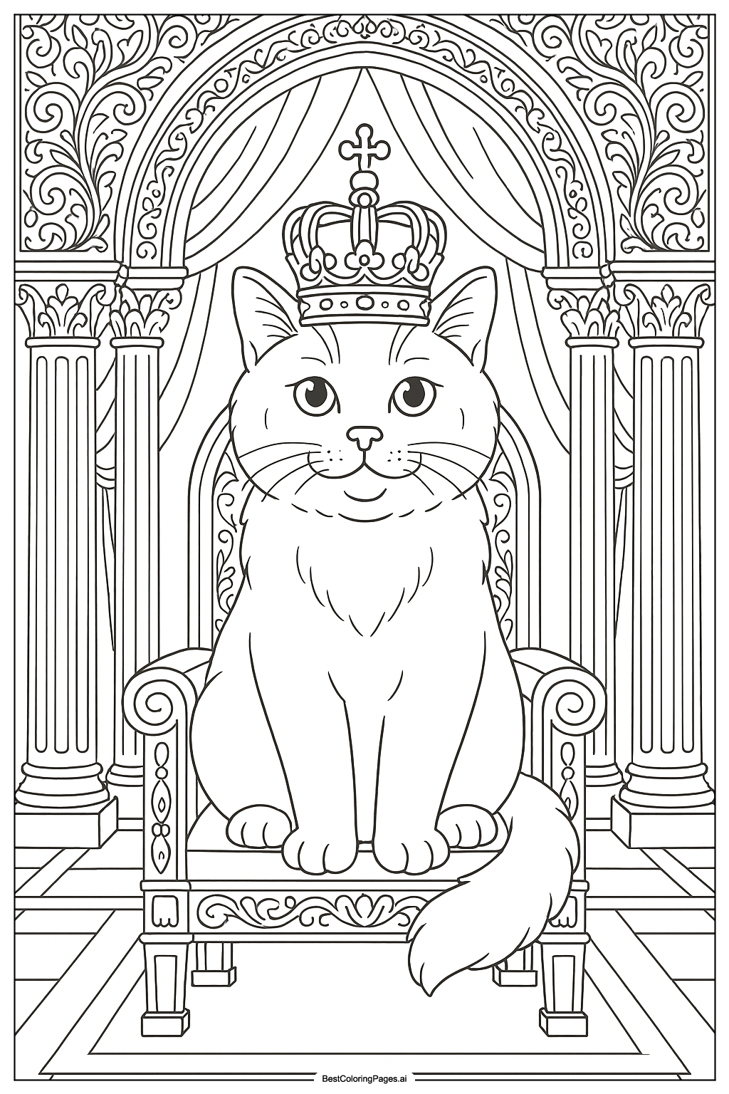 Cat at the royal palace
