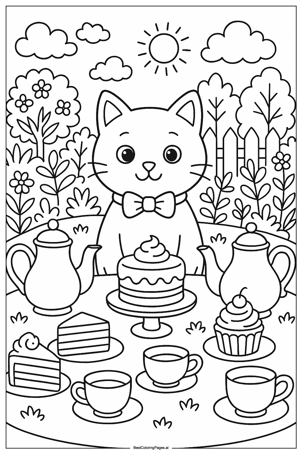 Cat at the tea party 1
