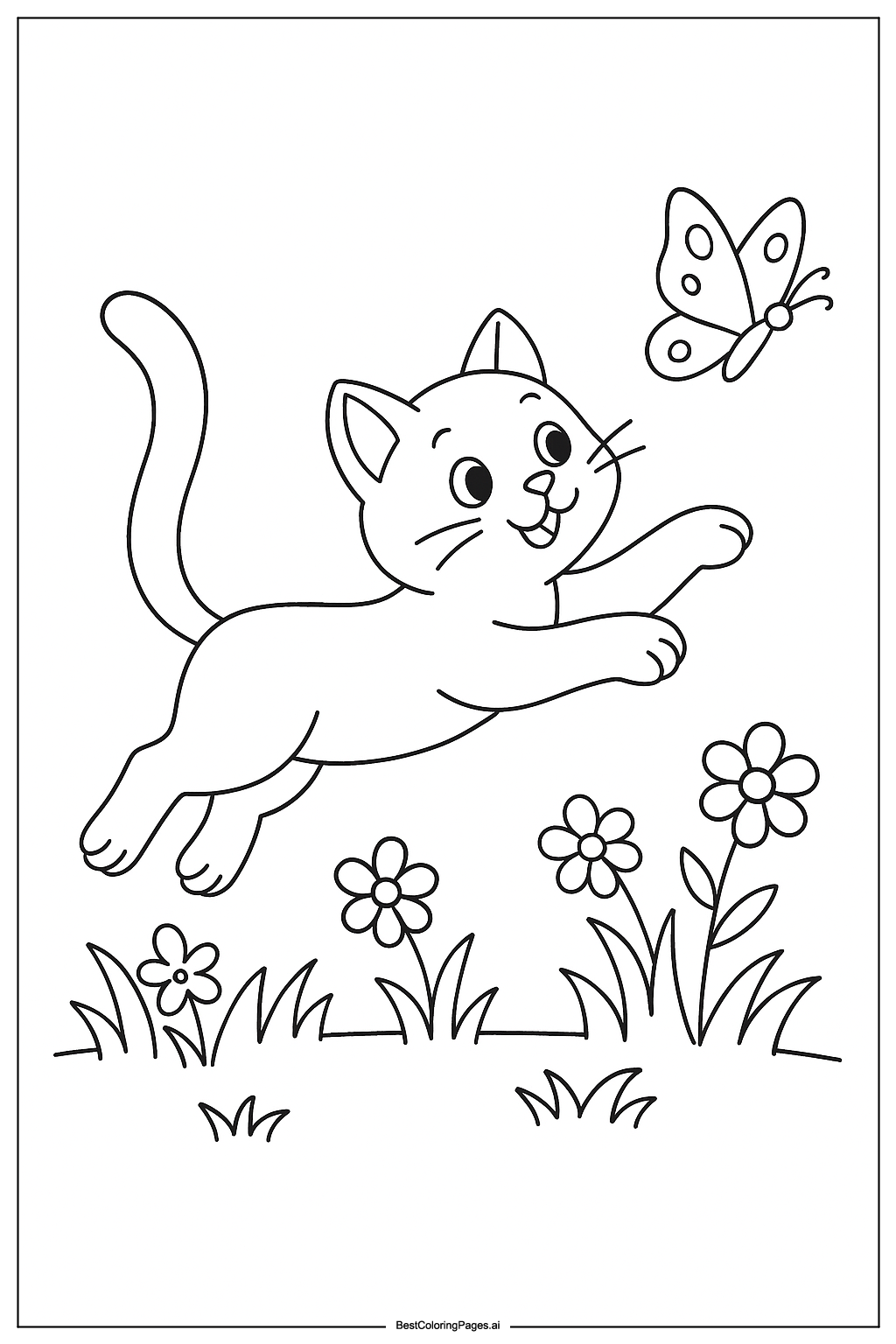 Cat chasing butterfly 3