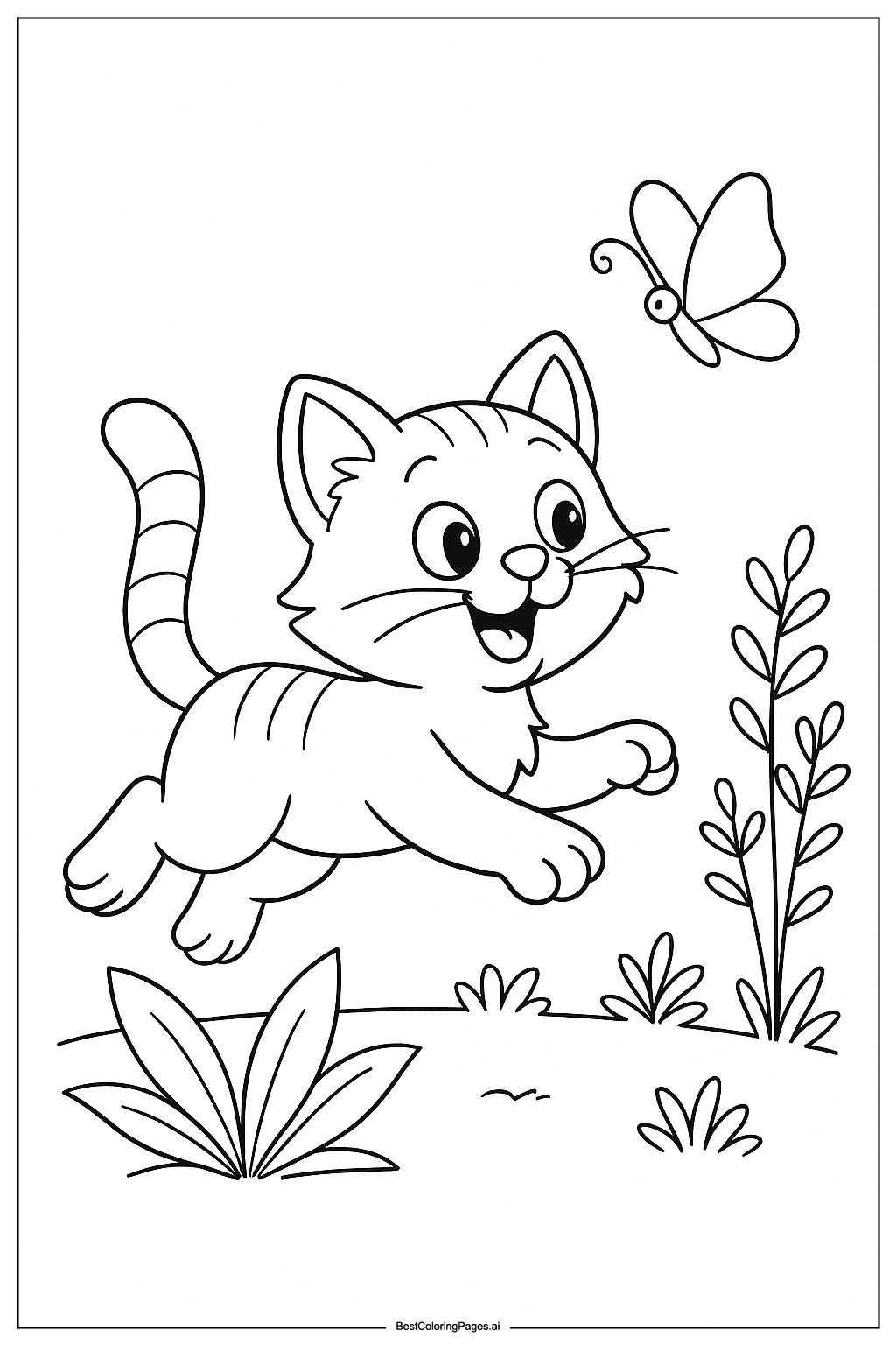 Cat chasing butterfly 4