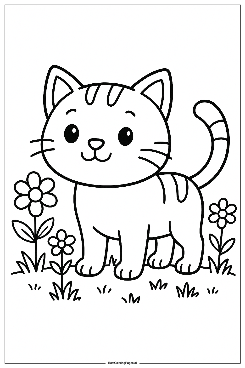 Cat in a garden 1
