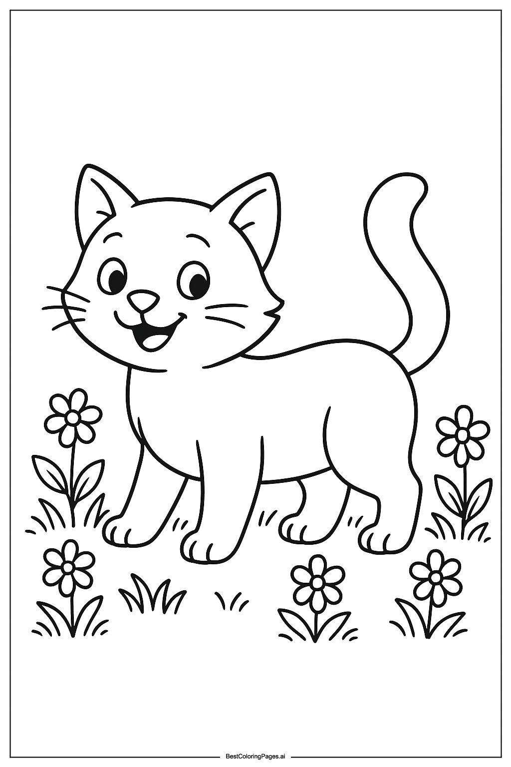 Cat in a garden