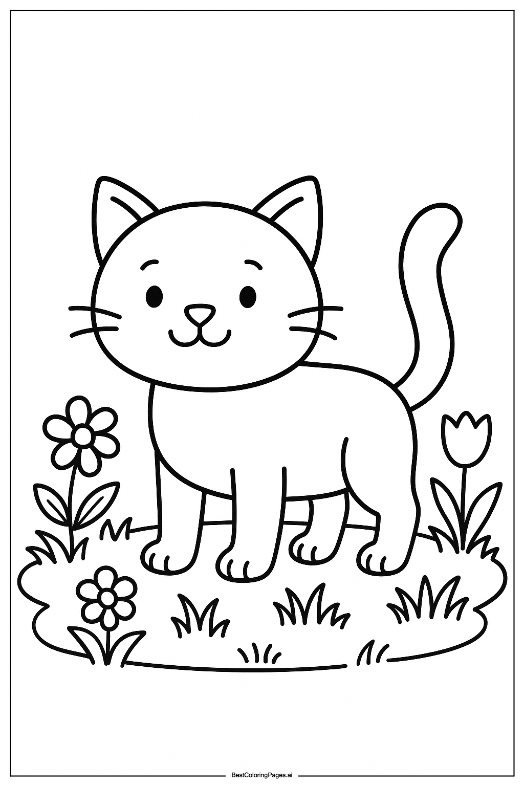 Cat in garden 2