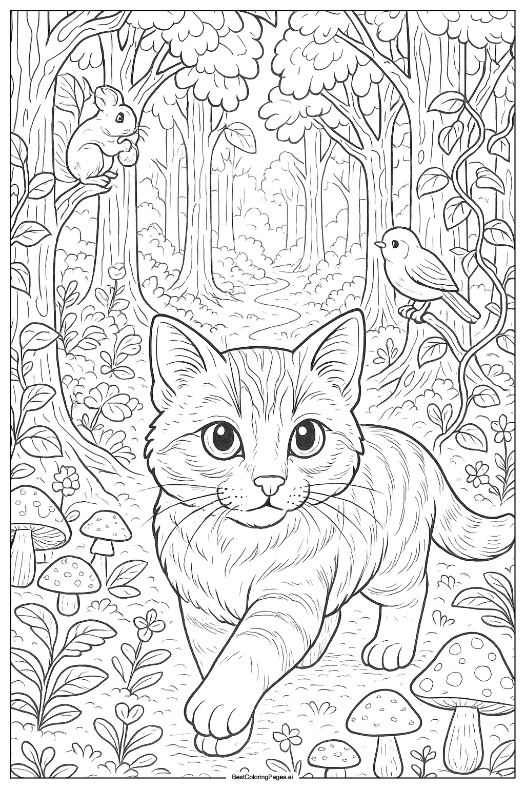 Cat in magical forest 2