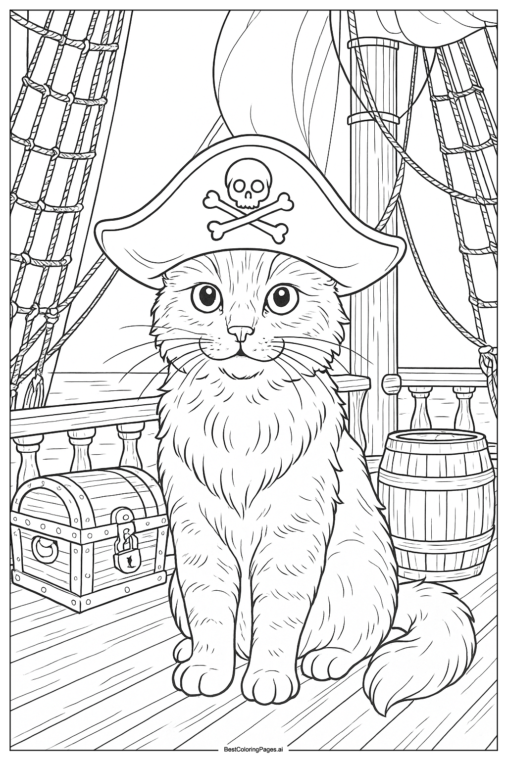 Cat on a pirate ship 1