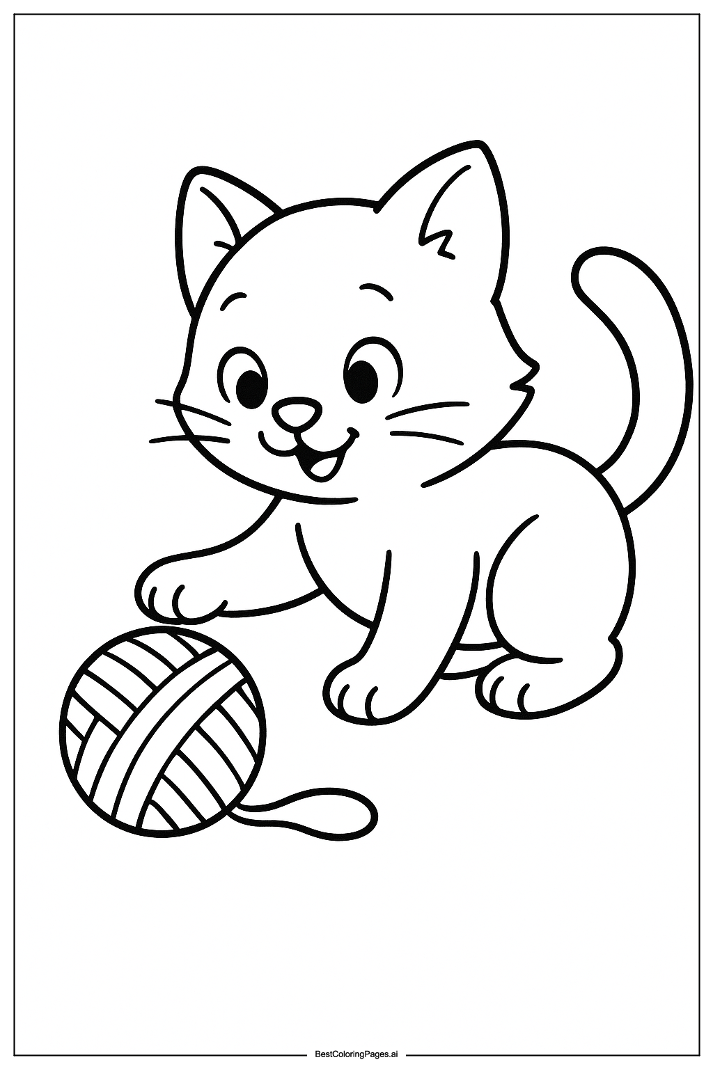 Cat playing ball 1
