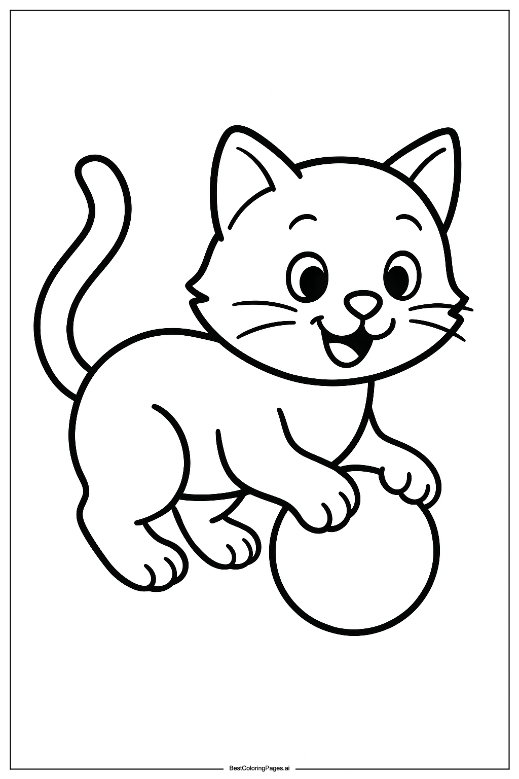 Cat playing ball 2