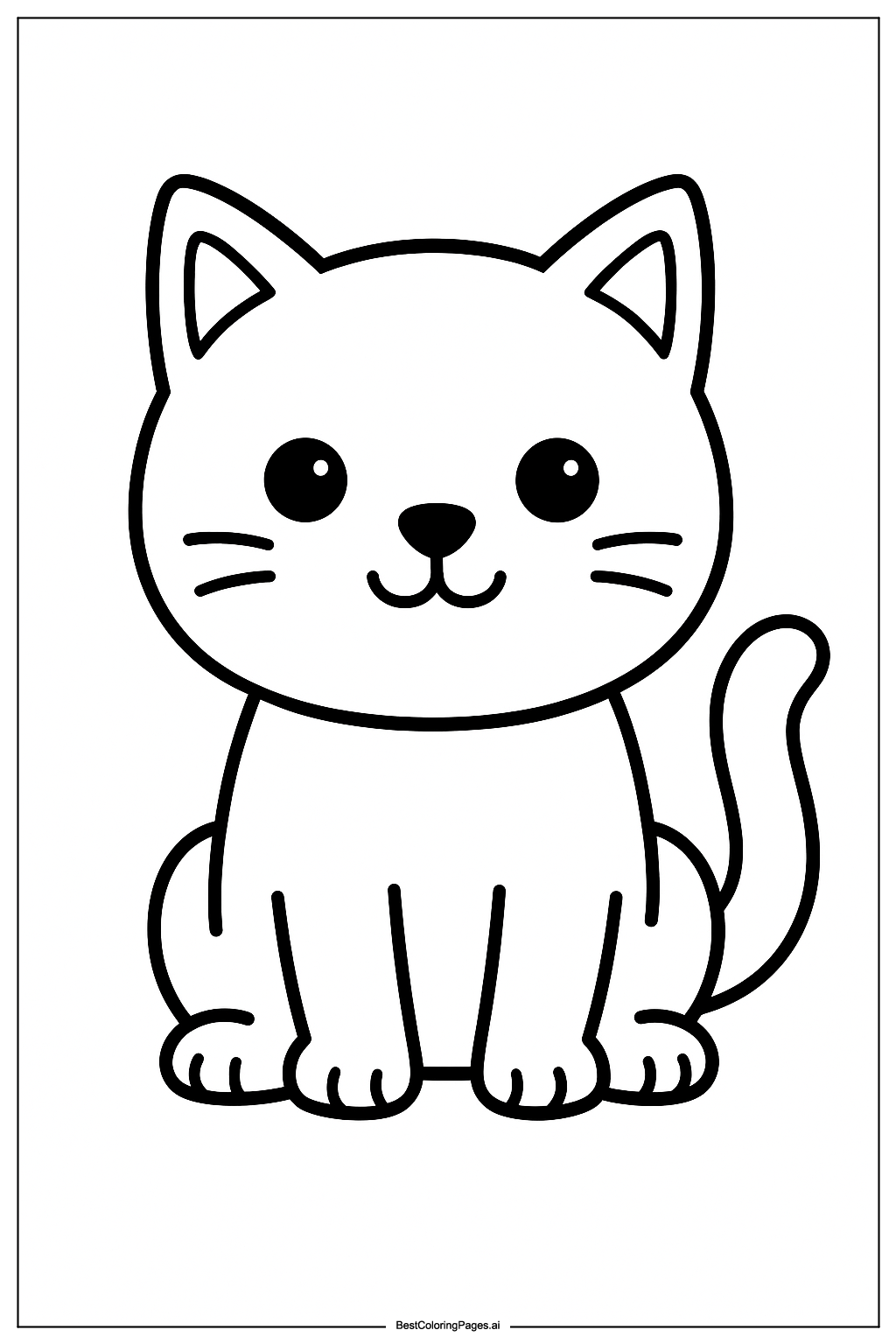 Cat sitting calmly