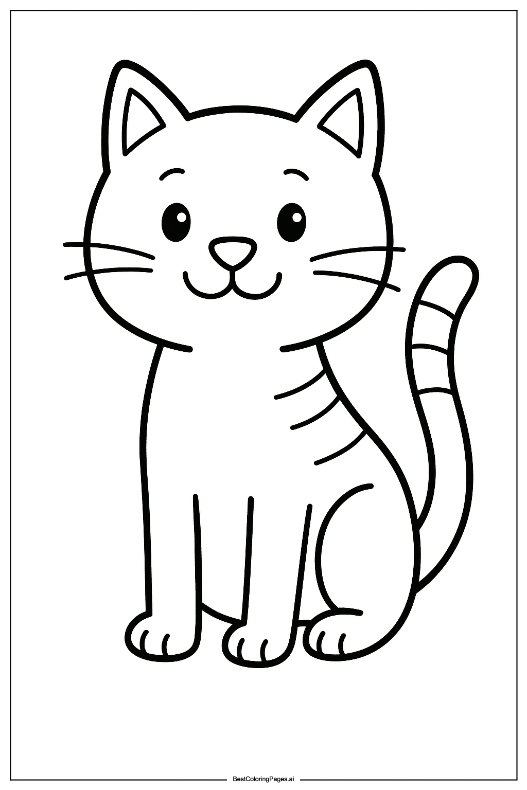 Cat standing tall
