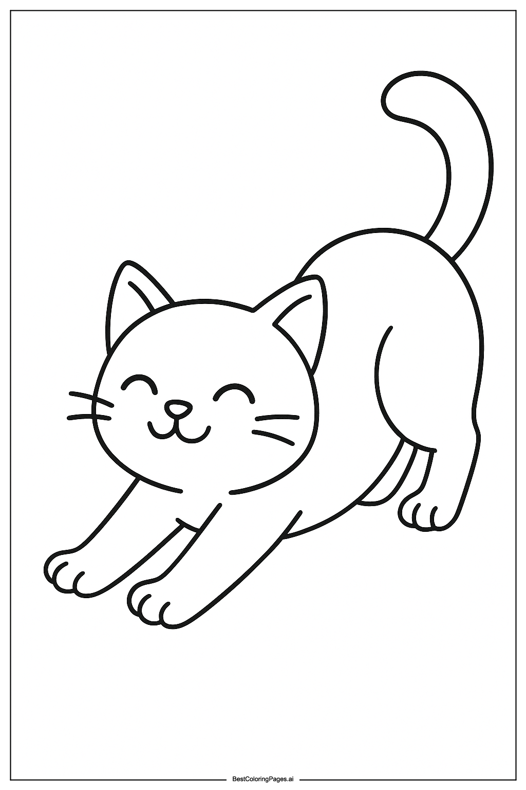 Cat stretching 1