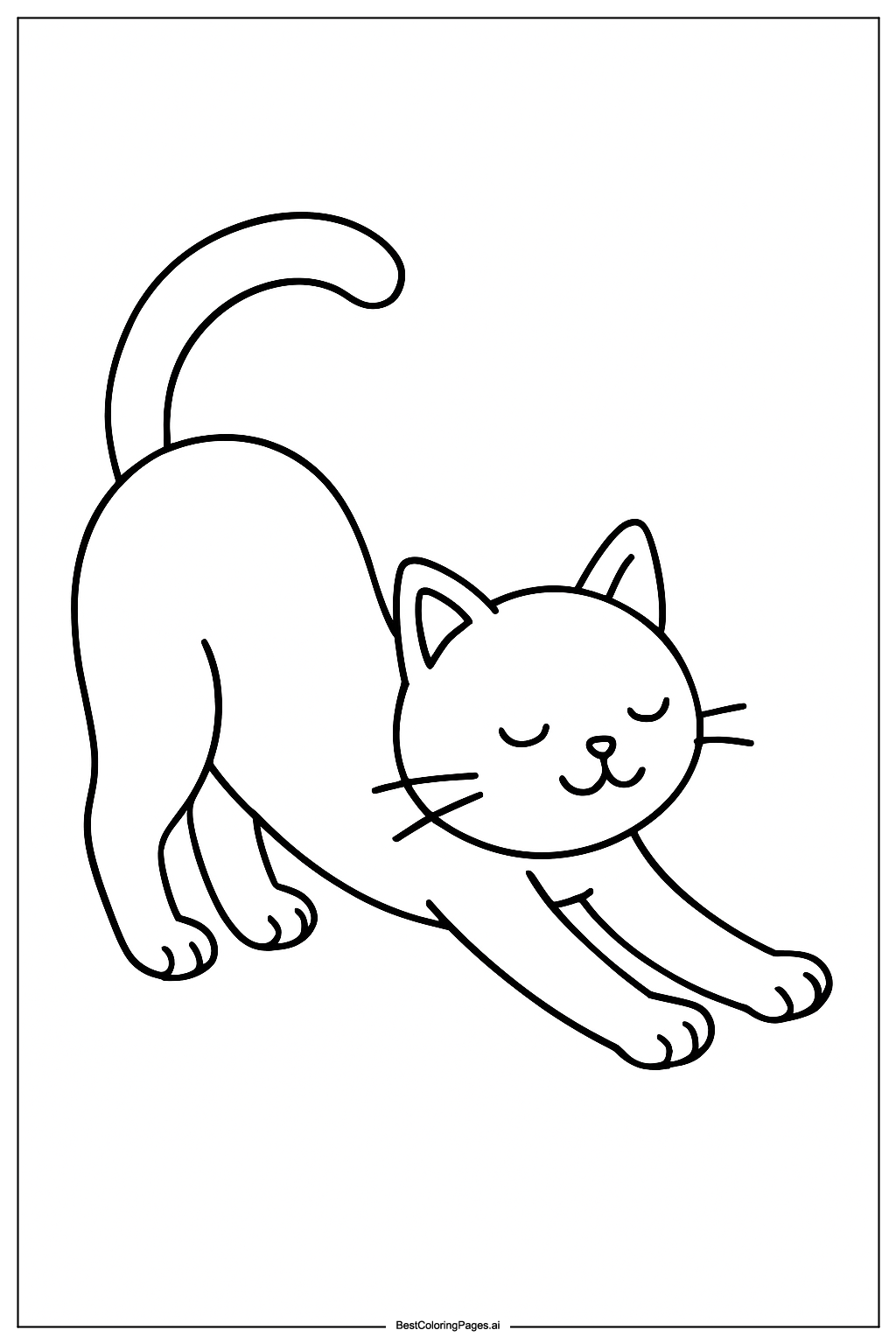 Cat stretching 2