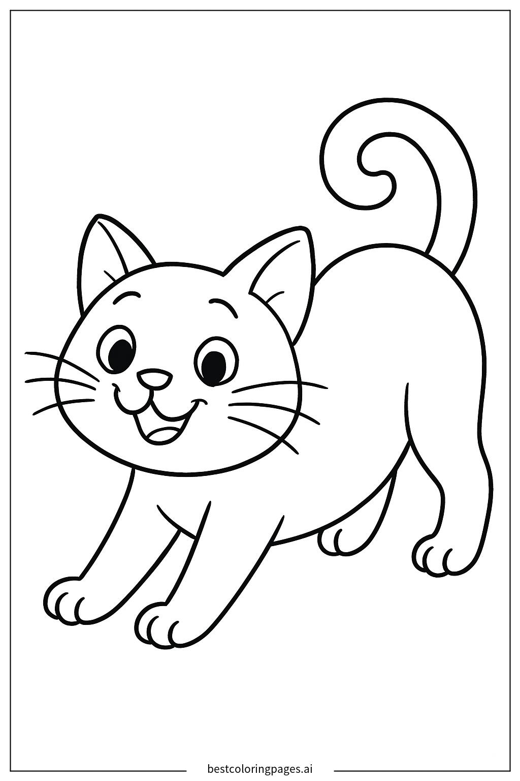 Cat stretching