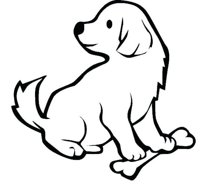 chó con với cái xương