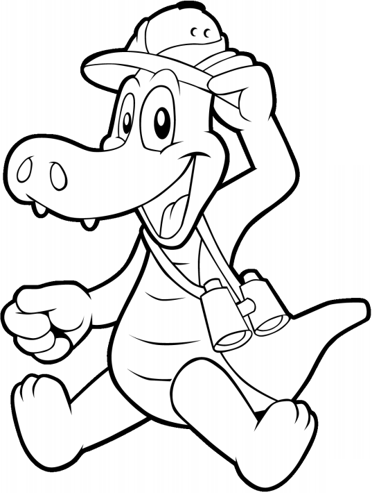 chú cá sấu vui vẻ