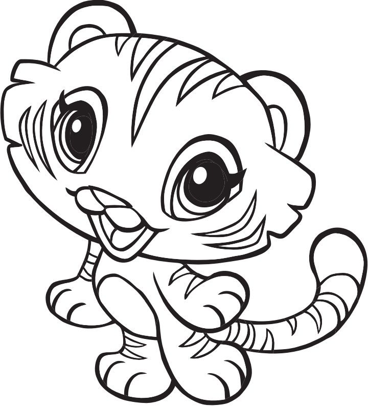 chú hổ con vui vẻ