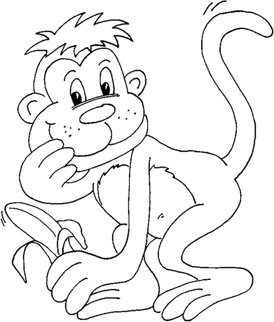 chú khỉ cầm quả chuối