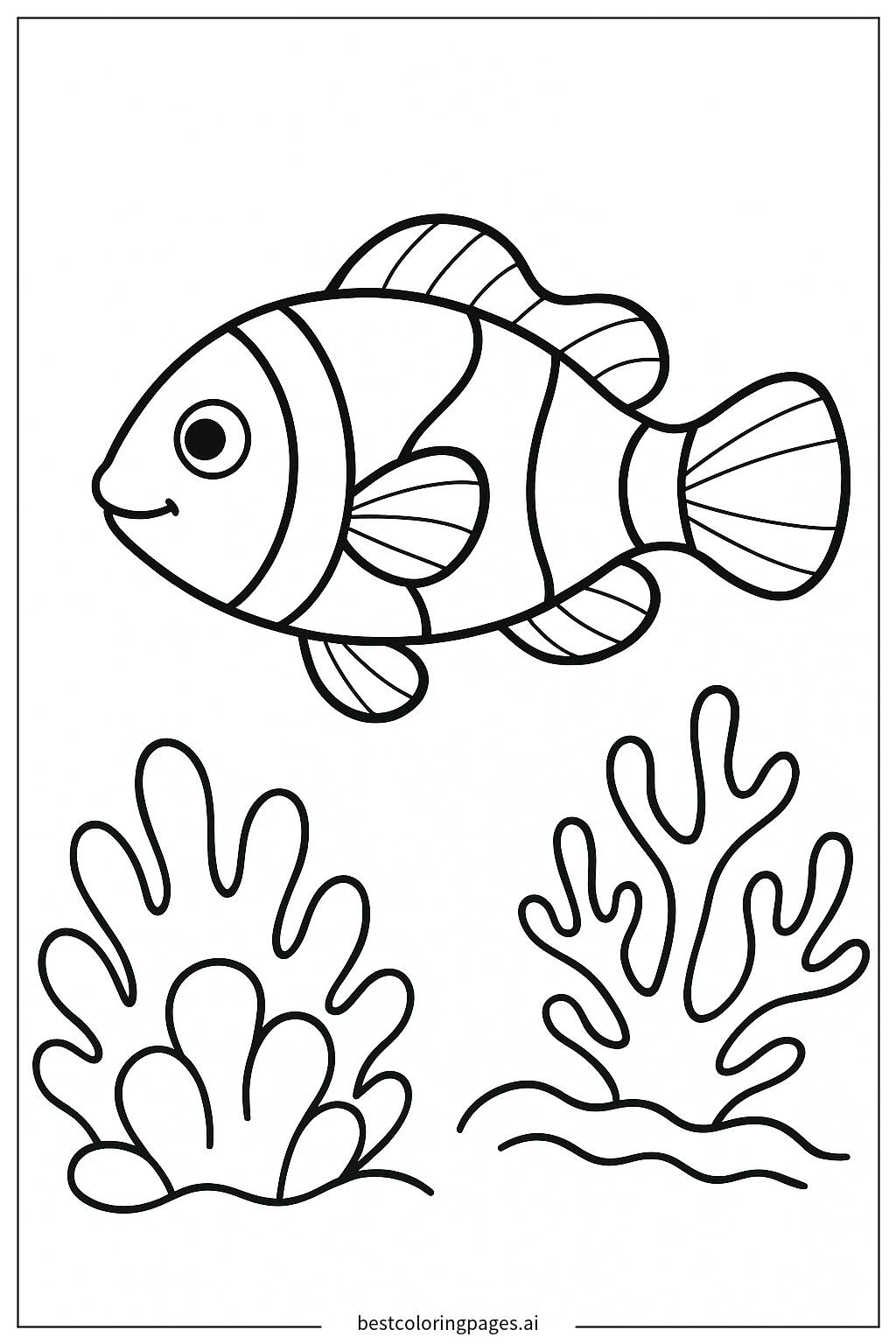 Clownfish in coral