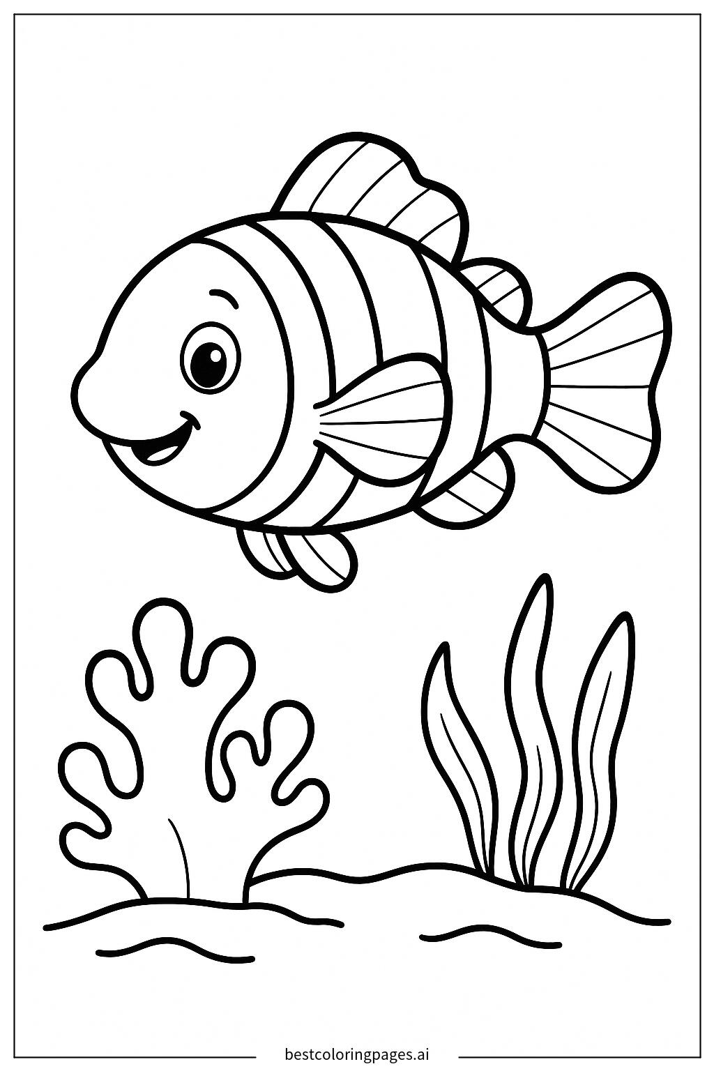Clownfish in reef