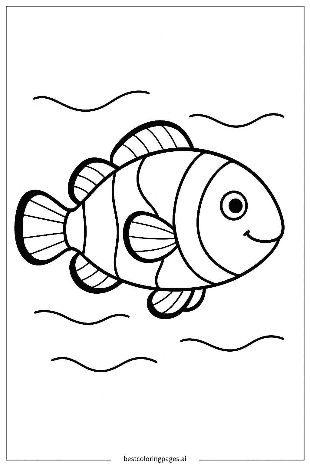 Clownfish swimming