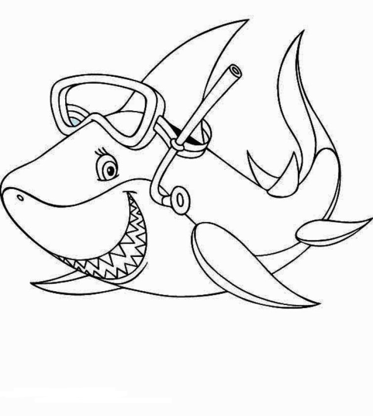 Coloring Page Of A Shark New Shark Coloring Pages