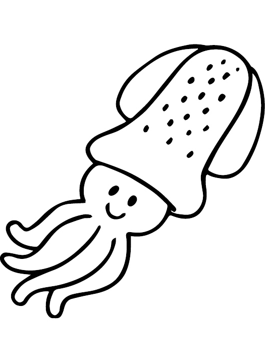 con mực dễ thương