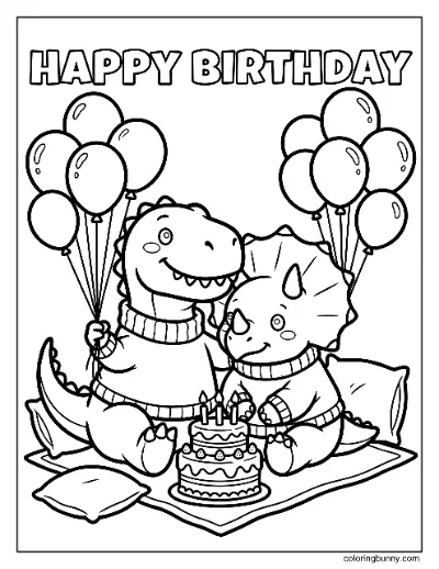 Bữa Tiệc Sinh Nhật Khủng Long Dễ Thương