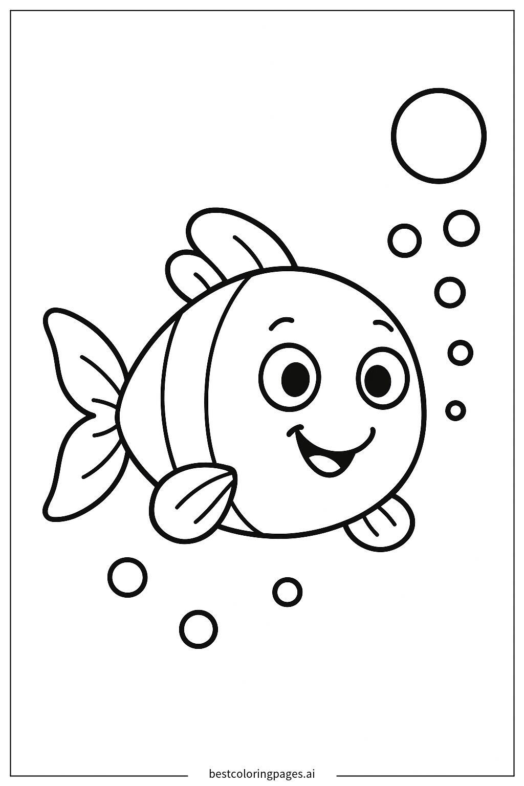 Fish blowing bubbles