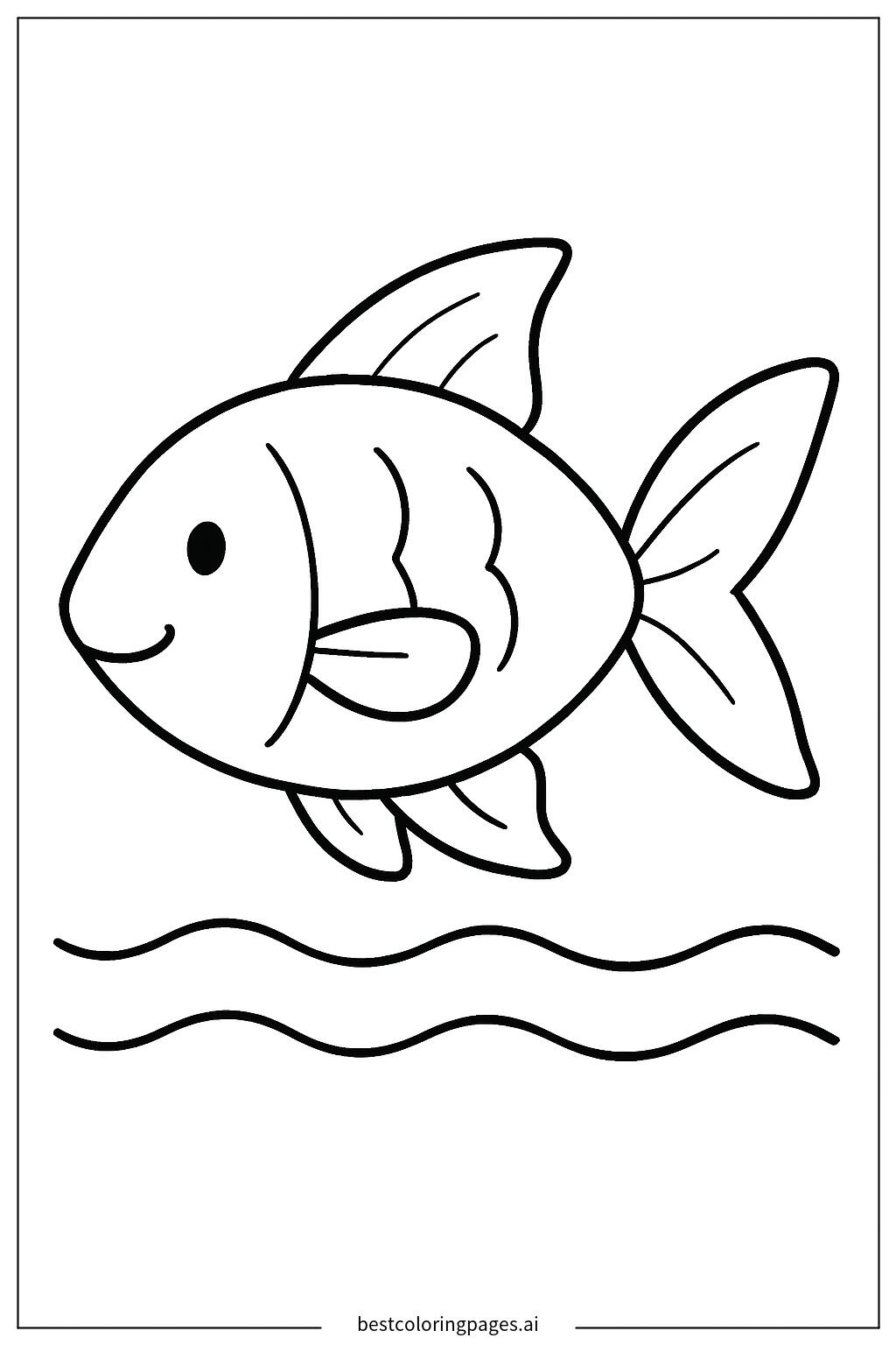 Fish swimming alone
