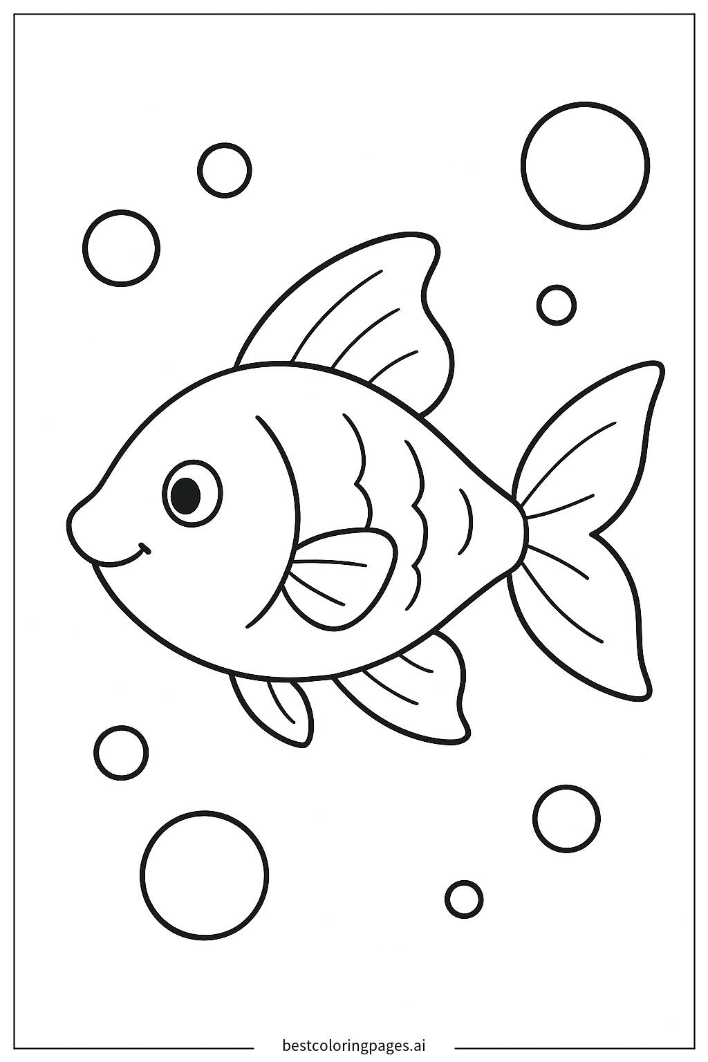 Fish with bubbles around