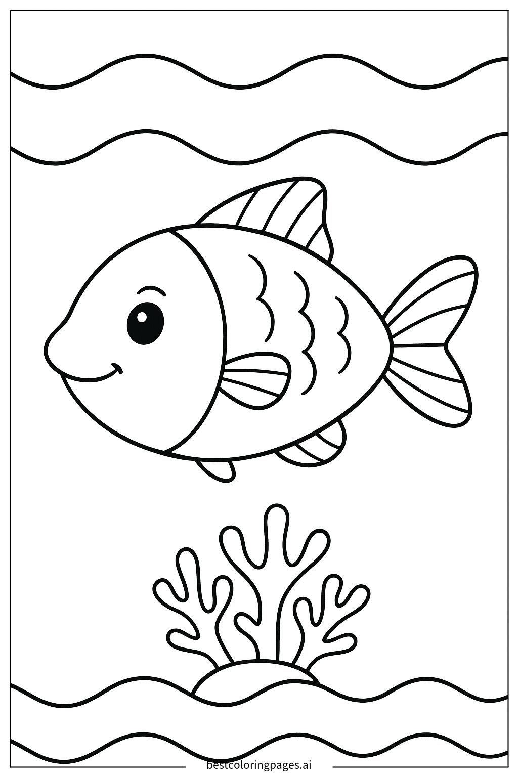 Fish with simple coral