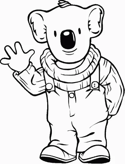 gấu túi mỉm cười xin chào