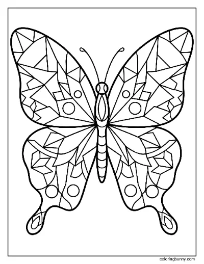 Trang Tô Màu Bướm Hình Học