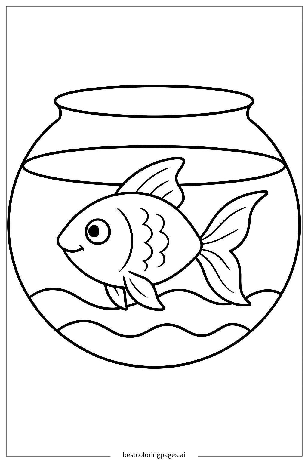 Goldfish in bowl