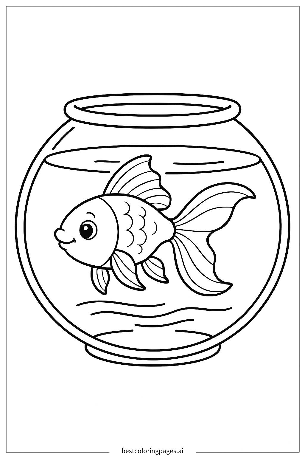 Goldfish swimming in a bowl