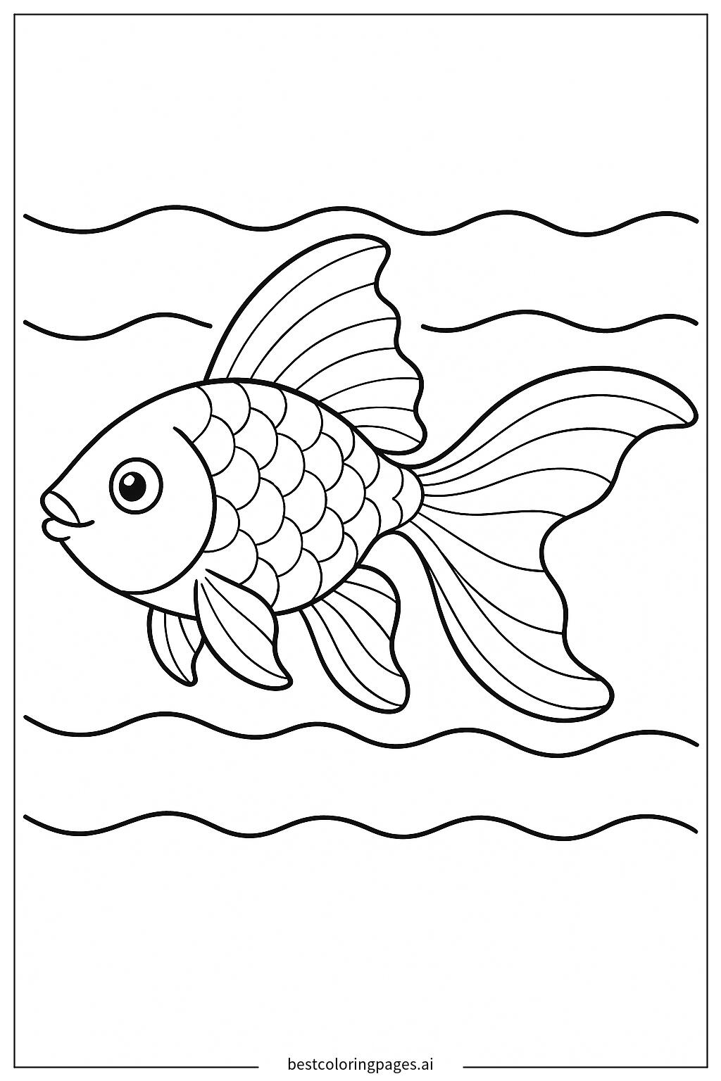 Goldfish swimming