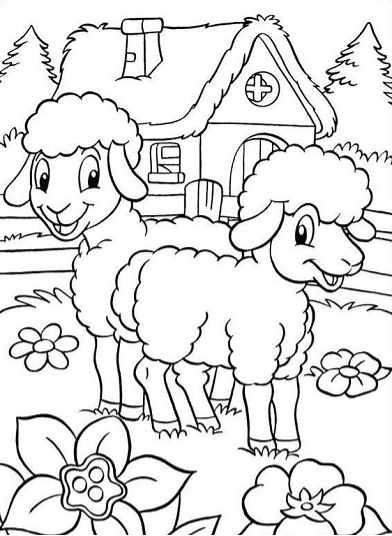 hai con cừu vui vẻ