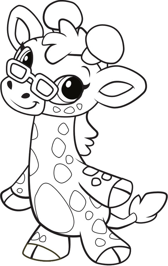 hươu cao cổ đeo kính