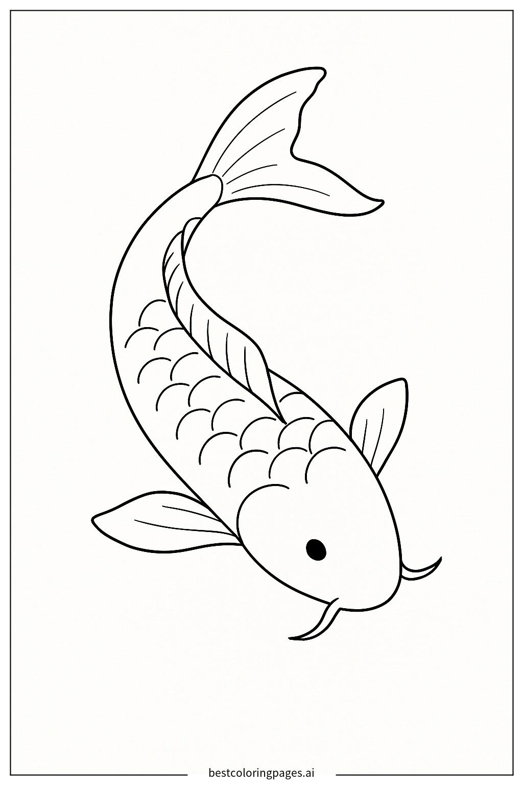 Minimalist koi fish