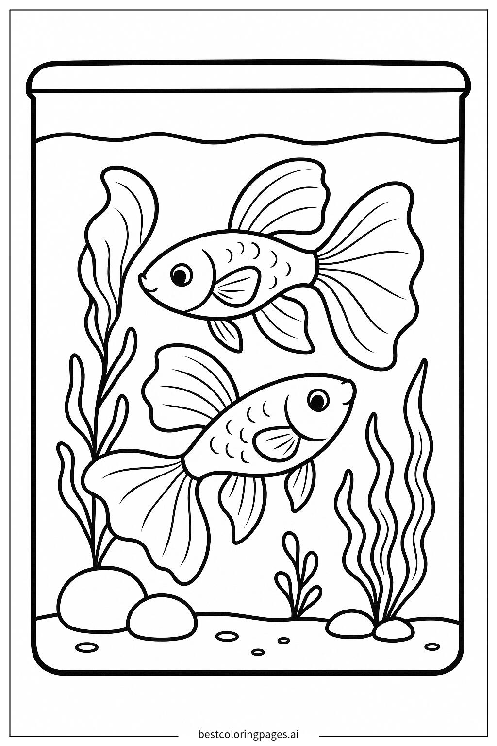 Pair of guppies