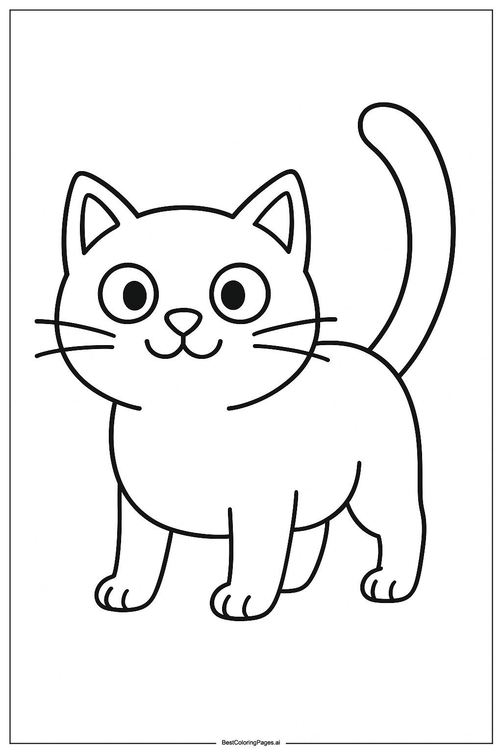 Playful cat standing